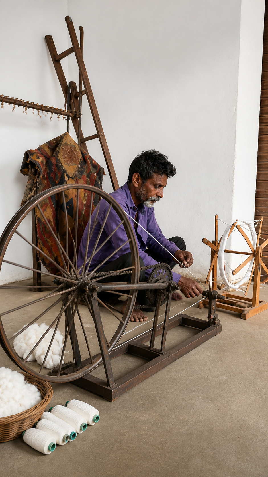 Artisan Handspinning Pure Khadi